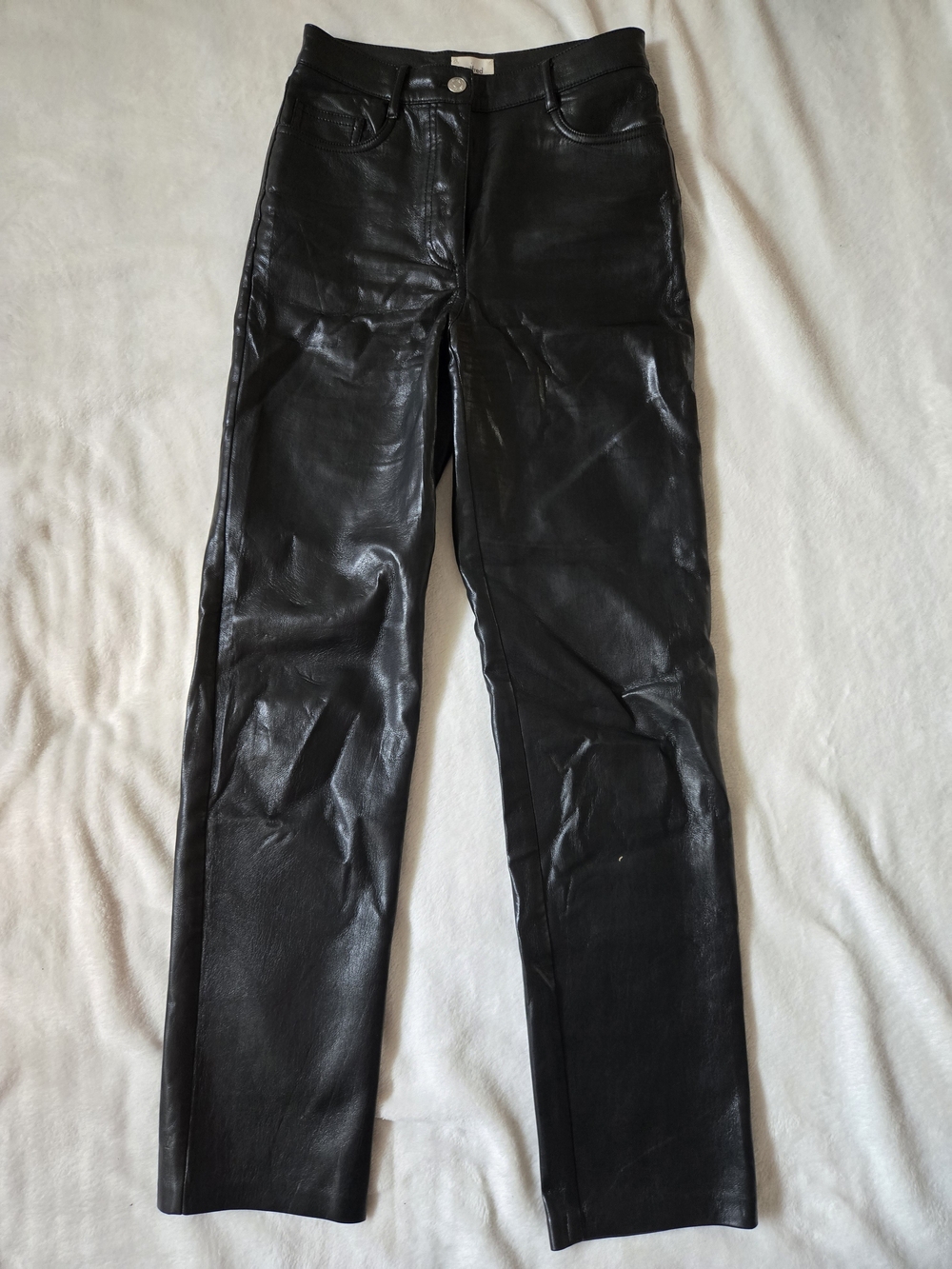 Black Faux Leather Women’s Jeans